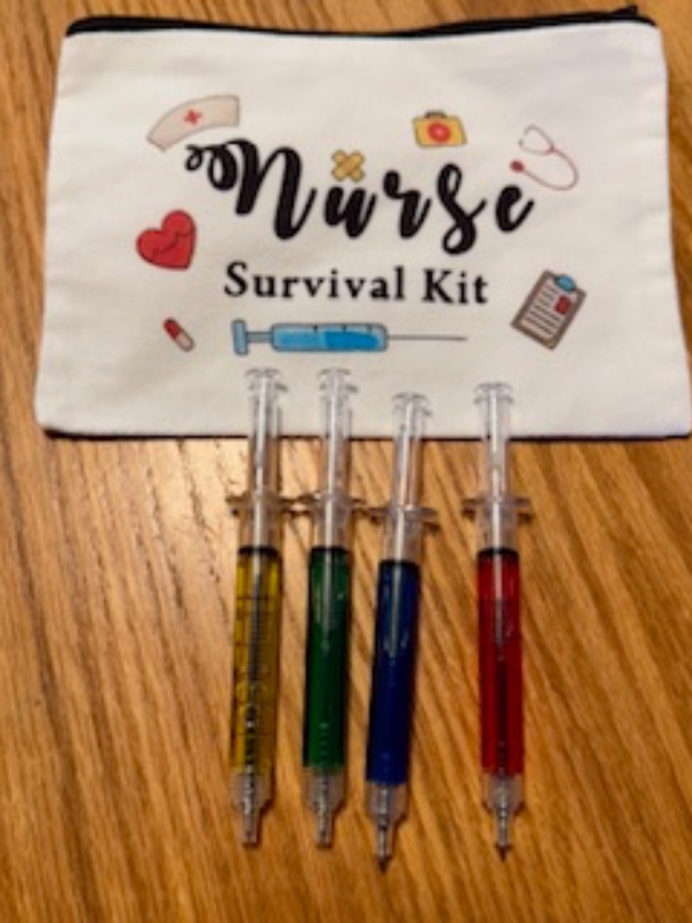 Nurse pouch and novelty pens